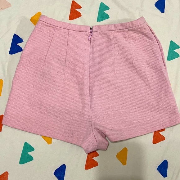 Topshop Pink High Waisted Shorts - Picture 2 of 4